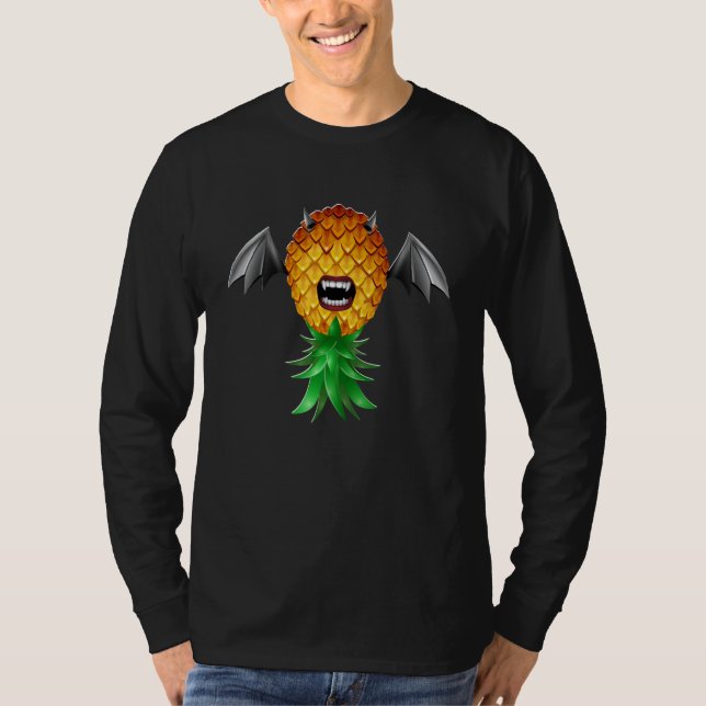 Camiseta Bat Wings Vampire Bite Swinger Upside Down Pineapp (Anverso)