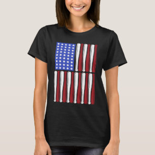 Camiseta Bata de béisbol Estados Unidos Patriótico American