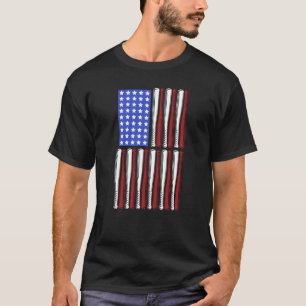 Camiseta Bata de béisbol Estados Unidos Patriótico American