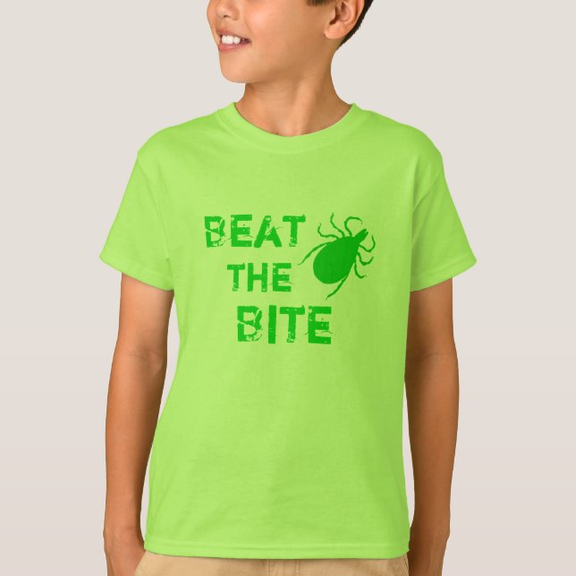 Camiseta Bata la enfermedad de Lyme de la mordedura (Anverso)