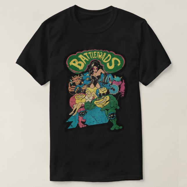 Camiseta Batalla de arcade de las toallas antiguas (Diseño del anverso)