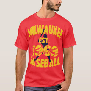 Camiseta Batalla De Béisbol Vintage Milwaukee Est 1969