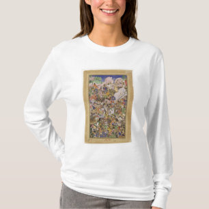 Camiseta Batalla de Bundi, del Akbarnama, c.1590 (gouac