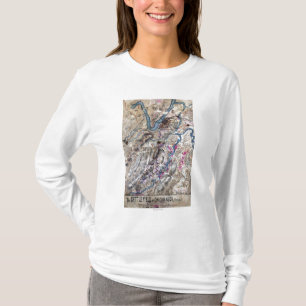 Camiseta Batalla de Chickamauga - mapa panorámico de la