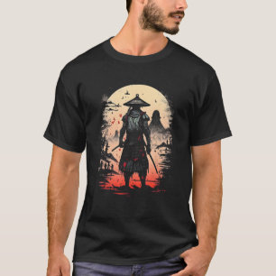 Camiseta Batalla de cosecha japonesa Ninja Samurai Yin Yang