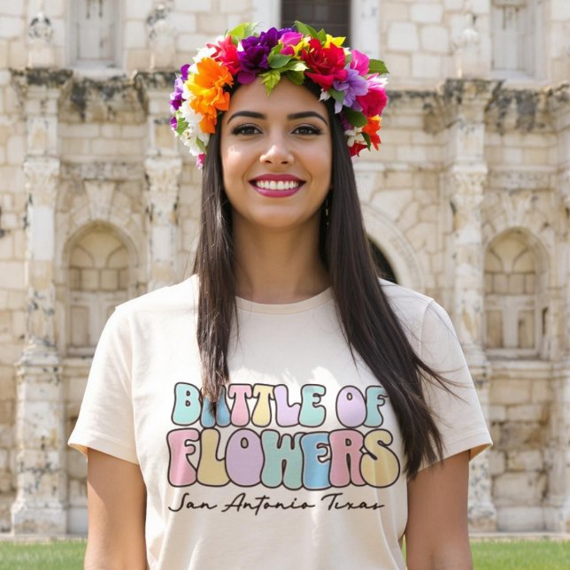 Camiseta Batalla de Flores Fiesta San Antonio Texas (Battle of Flowers Fiesta San Antonio Texas T-Shirt.)