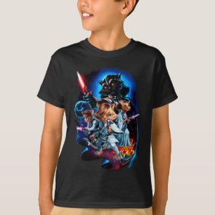 Camiseta Batalla de Galaxia Épica del Guerrero del Gato, Es