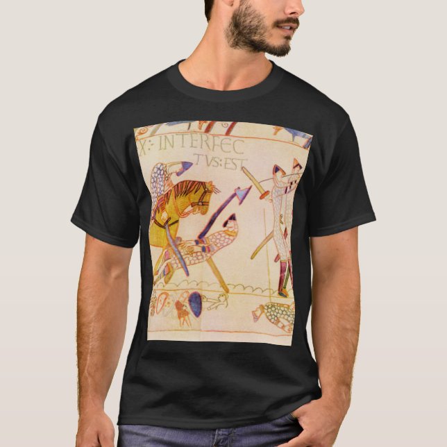 Camiseta Batalla De Hastings - Tapiz Bayeux Rey Harold (Anverso)