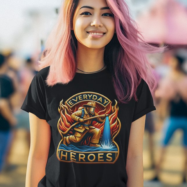 Camiseta Batalla de héroe: Llamas a bomberos (Subido por el creador)