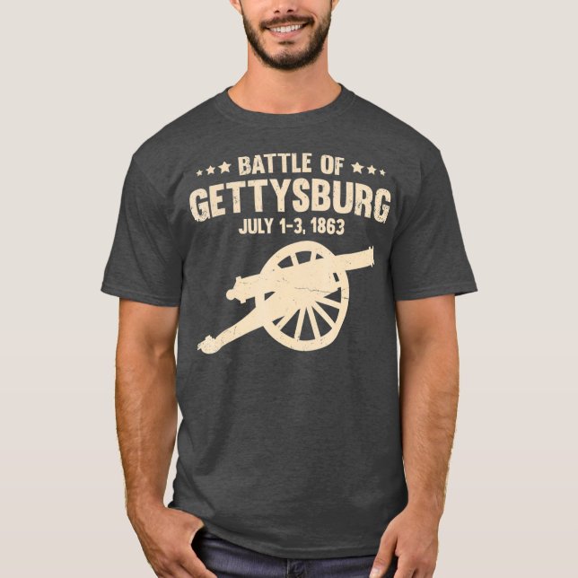 Camiseta Batalla de la Guerra Civil de Gettysburg (Anverso)
