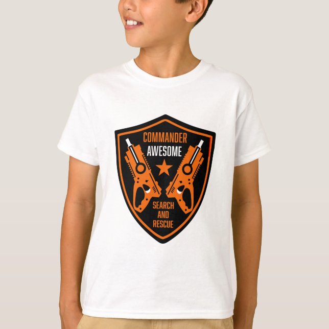 Camiseta Batalla de pistola de dardo para niños (Anverso)
