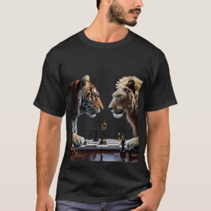 Camiseta Batalla de Reyes: Duelo de Ajedrez Tigre vs León"