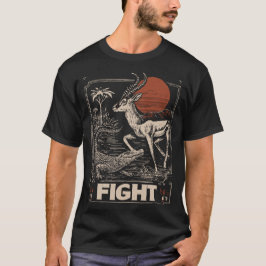 Camiseta Batalla de vida silvestre Woodblock | Antelope Cro