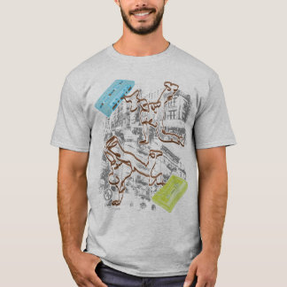 Camiseta batalla del casete del B-muchacho (gris)