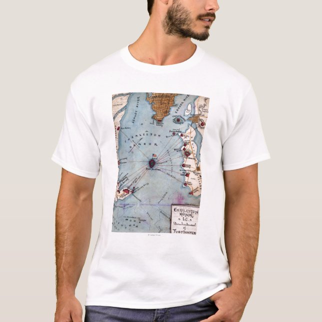 Camiseta Batalla del fuerte Sumter - guerra civil (Anverso)