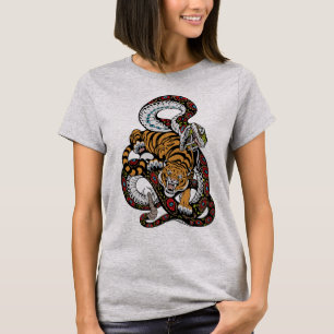 Camiseta Batalla Épica: Arte del Tigre vs. la Serpiente