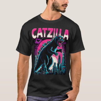 Camiseta Batalla épica CATZILLA de gatos colosales