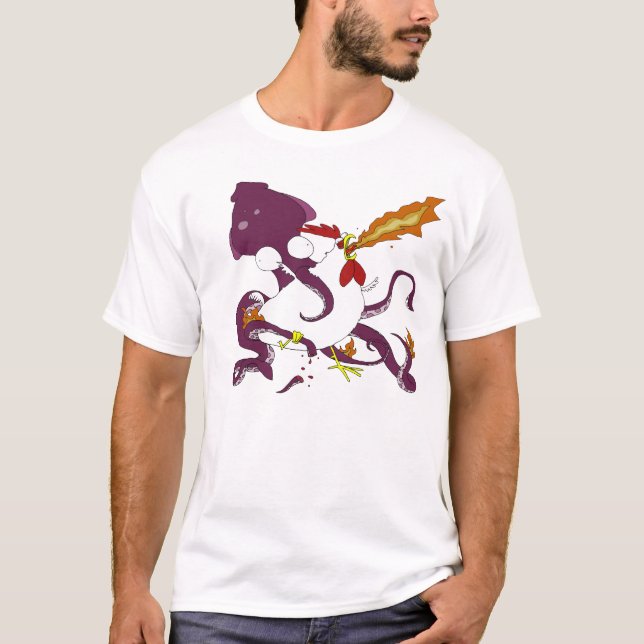 Camiseta batalla épica entre el el bien y el mal (Anverso)