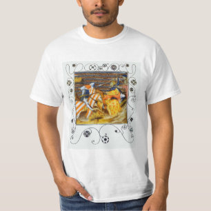 CAMISETA BATALLA MEDIEVAL, PELEA DE RETROCESO DE LOS CABALL