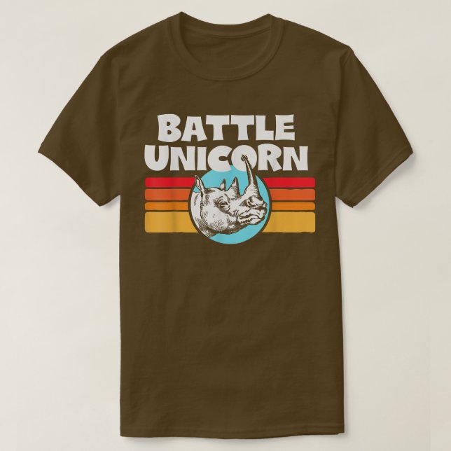 Camiseta Batalla unicornio rinoceronte de rinoceronte arco  (Diseño del anverso)