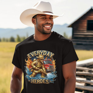 Camiseta Batallas de bomberos heroicas estallan