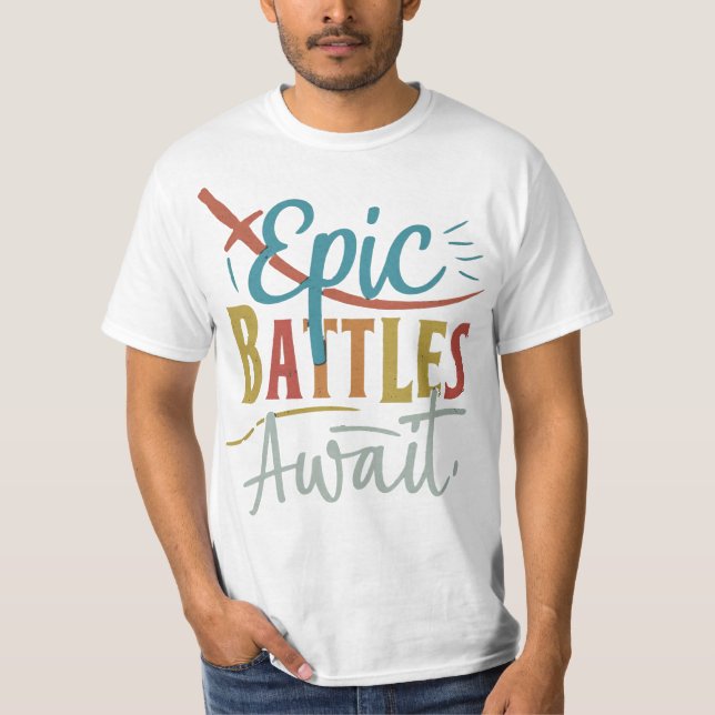 Camiseta Batallas épicas esperan (Anverso)