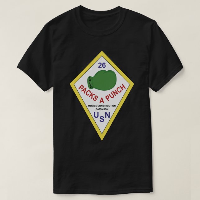 Camiseta Batallón de construcción naval móvil 26 (NMCB-26) (Diseño del anverso)