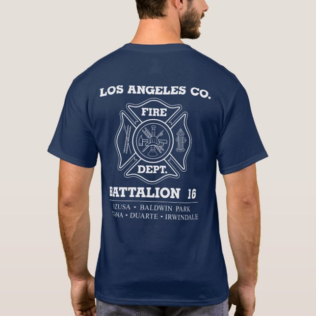 Camiseta Batallón del Departamento de Bomberos del Condado  (Reverso)
