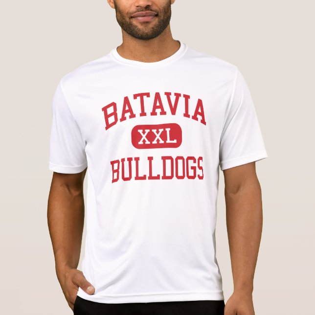 Camiseta Batavia - bulldoges - alta - Batavia Illinois (Anverso)