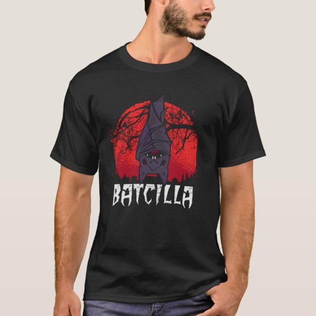 Camiseta Batcilla Bat Blood Suction Halloween Scary Virus (Anverso)