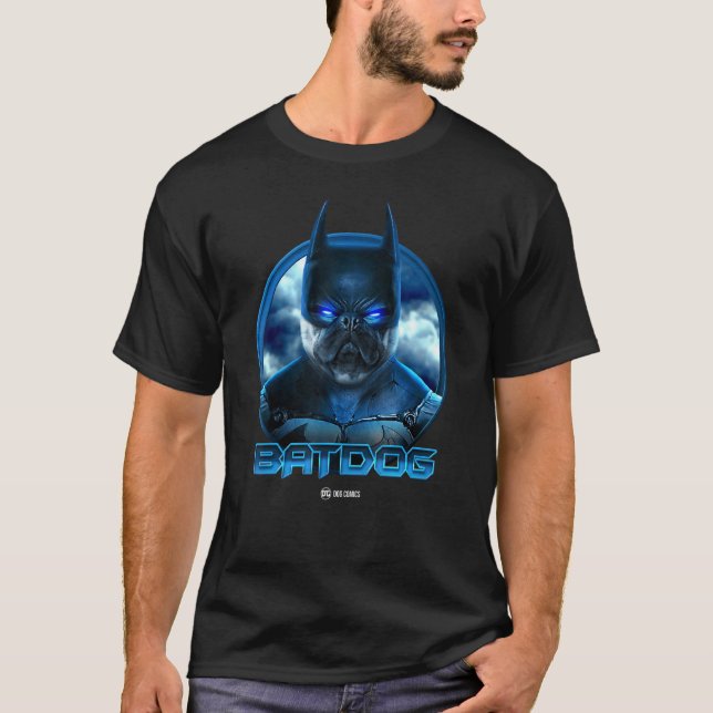 Camiseta Batdog Pug Beige para Navidad (Anverso)