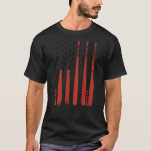 Camiseta Bate de béisbol de la bandera americana para niños