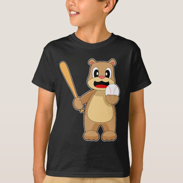 Camiseta Bate de béisbol de oso (Anverso)