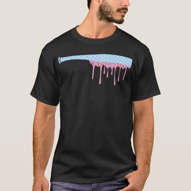 Camiseta Bate de béisbol goteo para nichos de hielo (Anverso)