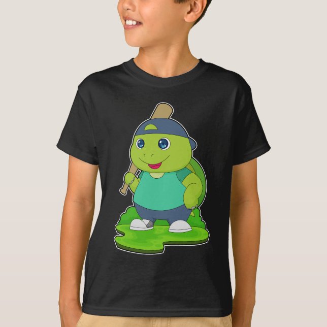 Camiseta Bate de béisbol tortuga (Anverso)