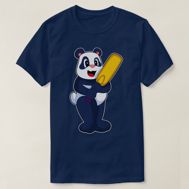 Camiseta Bate de cricket de Panda (Diseño del anverso)