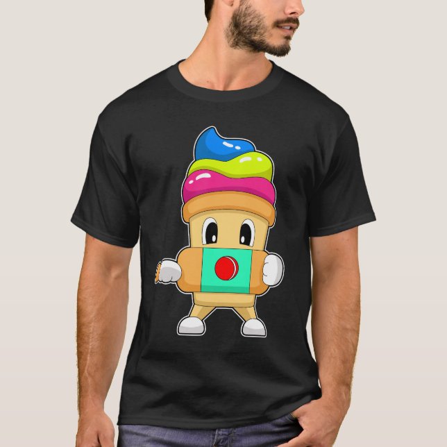 Camiseta Bate de cricket de Sundae (Anverso)
