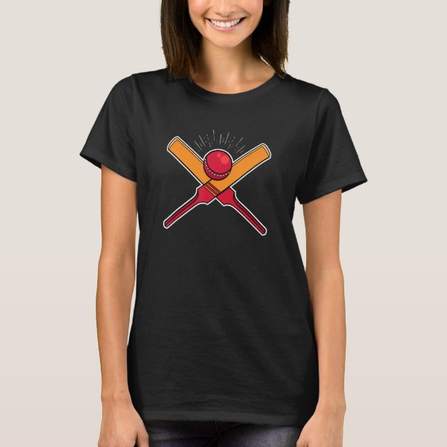 Camiseta Bate De Cricket Y Ball Deportes Estadounidenses En (Anverso)