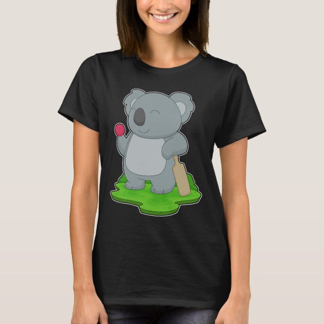Camiseta Bate de críquet de Koala (Anverso)