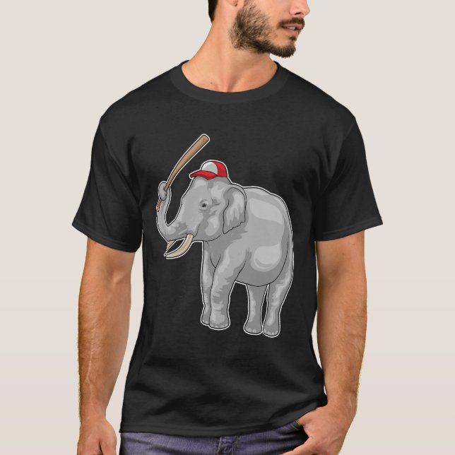 Camiseta Bate elefante de béisbol (Anverso)