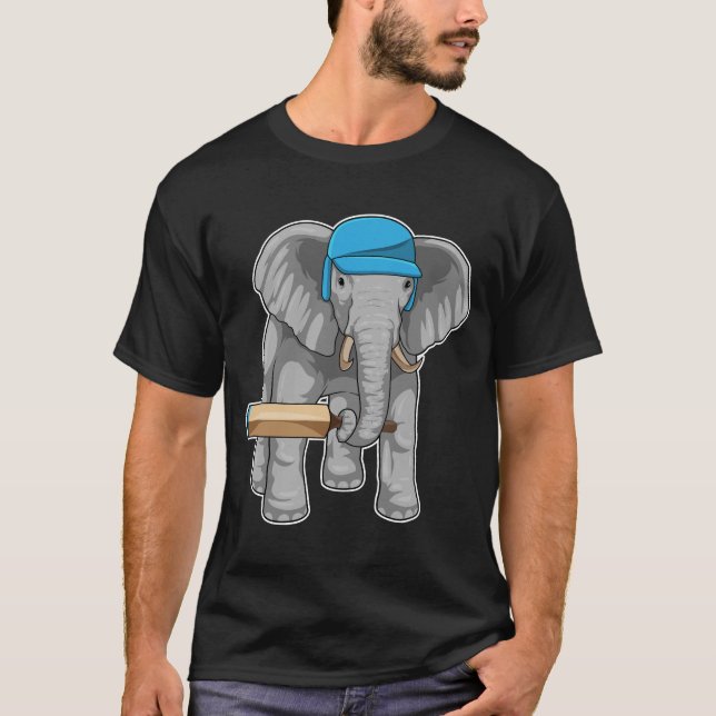 Camiseta Bate elefante de cricket (Anverso)