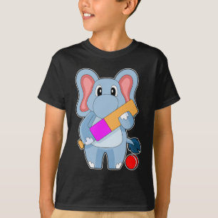 Camiseta Bate elefante de cricket