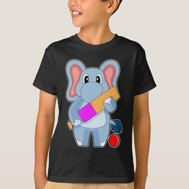 Camiseta Bate elefante de cricket (Anverso)