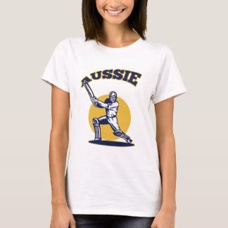 Camiseta bateador Australia del jugador del grillo retra