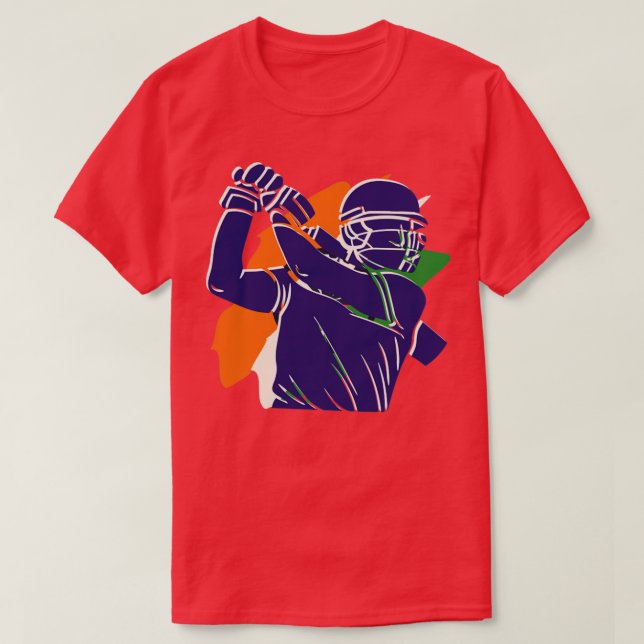 Camiseta Bateador de cricket1 (Diseño del anverso)