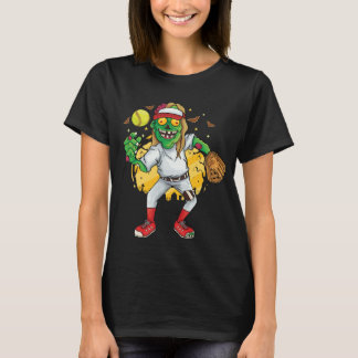 Camiseta Bateador de Softbol Zombie Halloween
