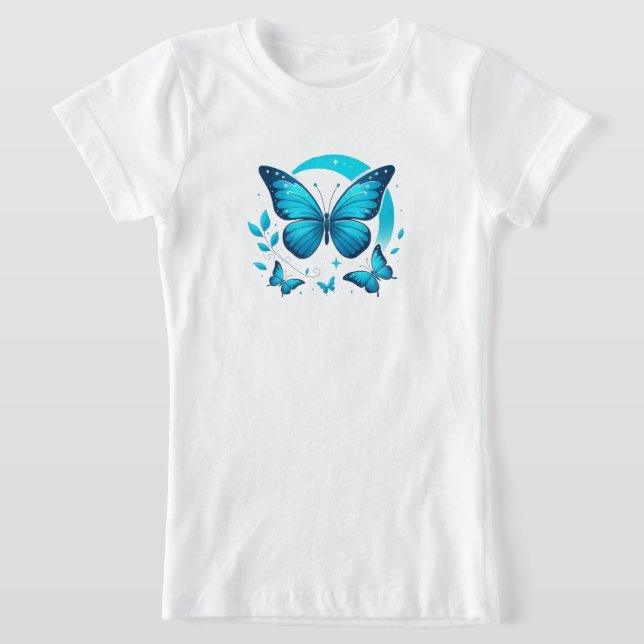 Camiseta baterflay t shirt design girl  (Distribución)