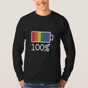 Camiseta Batería 100% gay Graciosa LGBT Pride Month Equalit