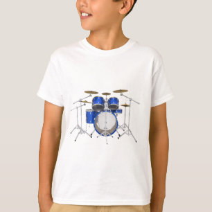 Camiseta Batería azul: