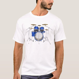 Camiseta Batería azul: